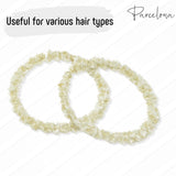 Parcelona Flexible Set of 4 Chenille Ponytail Holder Elastic Hair Ties