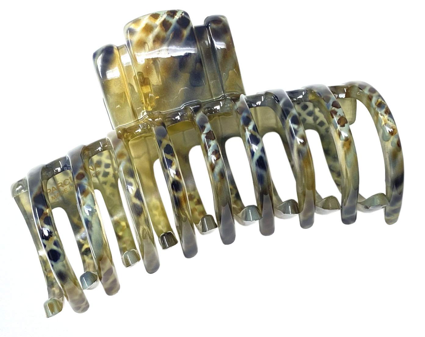 Parcelona French Narrow Tubular Python Finish Large 3 3/4” Good Grip Hair Claw