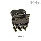 Parcelona French Petunia Mini 1” Celluloid Set of 2 Hair Claw Clips for Women