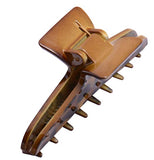 Parcelona French PINCH Leopard Tortoise Shell Small Jaw Hair Claw Clip for Girls