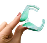 Parcelona French Round Mint Green N White Celluloid Large Pony Hair Claw