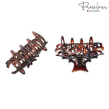 Parcelona French Beau Medium Black Jaw Hair Claw Clip Clutcher Clamp