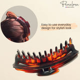 Parcelona French Bend Narrow Extra Large Jumbo Black Jaw Hair Claw Clip