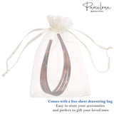Parcelona French Triple Row 1 1/4" Wide Shell Brown Celluloid Acetate Headband