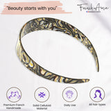 French Amie Ultracomfort Wide 1 1/4" Celluloid Handmade French Hair Headband