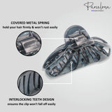 Parcelona French Rain Drop Small 2 3/4" Celluloid Jaw Hair Claw for Women