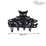 Parcelona French Beau Medium Black Jaw Hair Claw Clip Clutcher Clamp