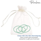 Parcelona Thin Stripes Set of 4 Ponytail Holder Elastic Hair Ties  for Women