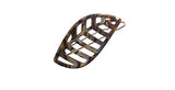 French Amie Leaf Small Tokyo & Onyx Handmade Barrette Snap on Hair Pin Clip