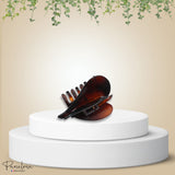 Parcelona French Hair Claw with Wings Shell Small Celluloid Clip for Women