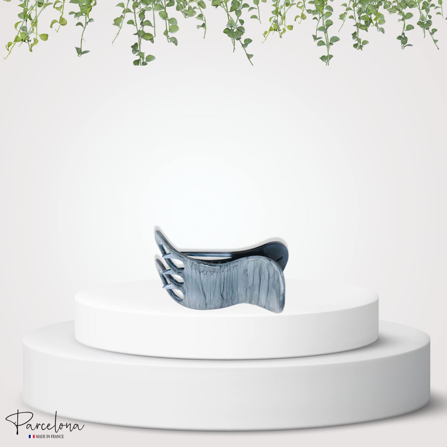 Parcelona French Simply Bear Paw Medium 3” Cellulose Hair Claw Clip for Women