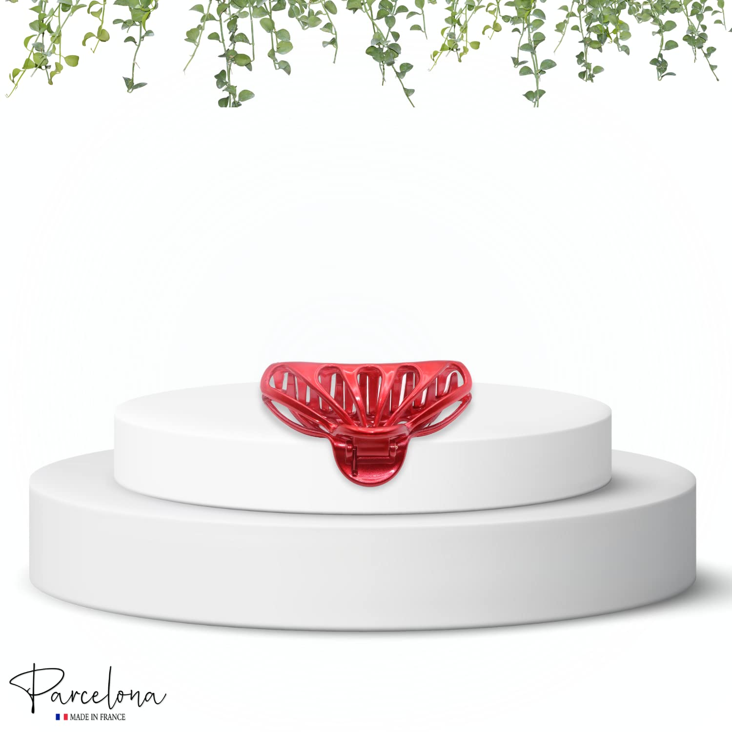 Parcelona French Rain Drop Small 2 3/4" Cellulose Jaw Hair Claw for Women