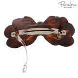 Parcelona French Large Petal 3.5" Celluloid Women Hair Barrette Clip