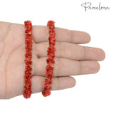 Parcelona Flexible Set of 4 Chenille Ponytail Holder Elastic Hair Ties