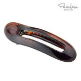 Parcelona French Oval Slider Large 4.75" Celluloid Side Hair Claw Clips(2 Pcs)