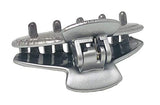 Parcelona French Moon Silver Grey Streaks Small Hidden Spring Jaw Hair Claw