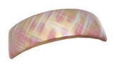Parcelona French Pink Touch Curved Celluloid Volume Hair Clip Barrette