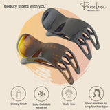 Parcelona French Simply Bear Paw Medium 3” Celluloid Set of 2 Hair Claw Clips