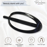 Parcelona French Plain Oval Simple Large Metal Free Hair Barrette for Women