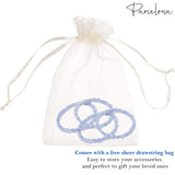 Parcelona Flexible Set of 4 Chenille Ponytail Holder Elastic Hair Ties
