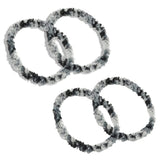 Parcelona Flexible Set of 4 Chenille Ponytail Holder Elastic Hair Ties