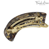 French Amie Broad Curved Arch Large 3.5" Extra Wide Volume Hair Clip Barrette