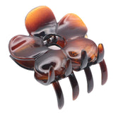 Parcelona French Big Flower 2 3/4" Celluloid Covered Spring Hair Claw for Women