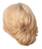 French Amie Mini Glittery Bar Golden Silver Handmade Celluloid Hair Barrettes