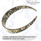 French Amie Ultracomfort Wide 1 1/4" Celluloid Handmade French Hair Headband