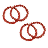 Parcelona Flexible Set of 4 Chenille Ponytail Holder Elastic Hair Ties