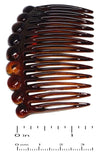Parcelona French Circles Edge Shell Small Celluloid Set of 2 Side Hair Combs