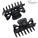 Parcelona French Classic Small 1 1/2" Celluloid Acetate Set of 2 Hair Claws