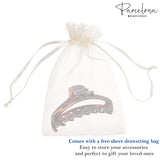 Parcelona French Slim Small Shell Celluloid Jaw Hair Claw Clip for Women
