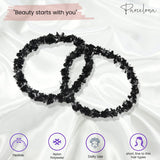 Parcelona Flexible Set of 4 Chenille Ponytail Holder Elastic Hair Ties