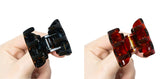 Parcelona French Little Belle Crystals Shell and Black Celluloid Hair Claws