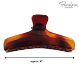 Parcelona French Flat Large Salon Jaw Hair Claw Clip in Shell Color