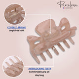 Parcelona French Classic Small 1 1/2" Celluloid Acetate Set of 2 Hair Claws