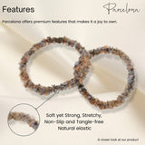 Parcelona Flexible Set of 4 Chenille Ponytail Holder Elastic Hair Ties