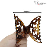 Parcelona France New Jardin Medium Covered Spring Shell Jaw Hair Claw Clip