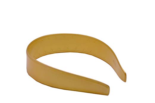 Parcelona French Band Golden Yellow Wide Flexible Cellulose Hair Headband