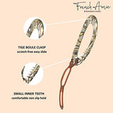 French Amie Oval Cut Out Small Handmade Celluloid Snap Hair Barrette for Women