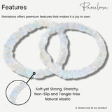 Parcelona Flexible Set of 4 Chenille Ponytail Holder Elastic Hair Ties