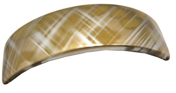 Parcelona French Mustard Yellow Curved Volume Hair Clip Barrette