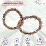 Parcelona Flexible Set of 4 Chenille Ponytail Holder Elastic Hair Ties