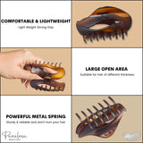 Parcelona French Swift Shell Jaw Hair Claw Clip Clamp with Covered Spring