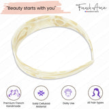 French Amie Ultracomfort Wide 1 1/4" Celluloid Handmade French Hair Headband