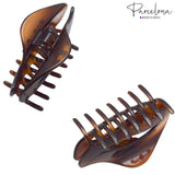 Parcelona French Swift Shell Jaw Hair Claw Clip Clamp with Covered Spring