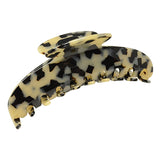 French Amie Contour Large 4 ¾” Celluloid Handmade Jaw Hair Claw Clip for Women