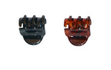 Parcelona French Little Belle Shell And Black Celluloid Set Of 2 Mini Hair Claws