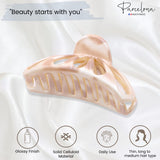 Parcelona French Rain Drop Small 2 3/4" Celluloid Jaw Hair Claw for Women